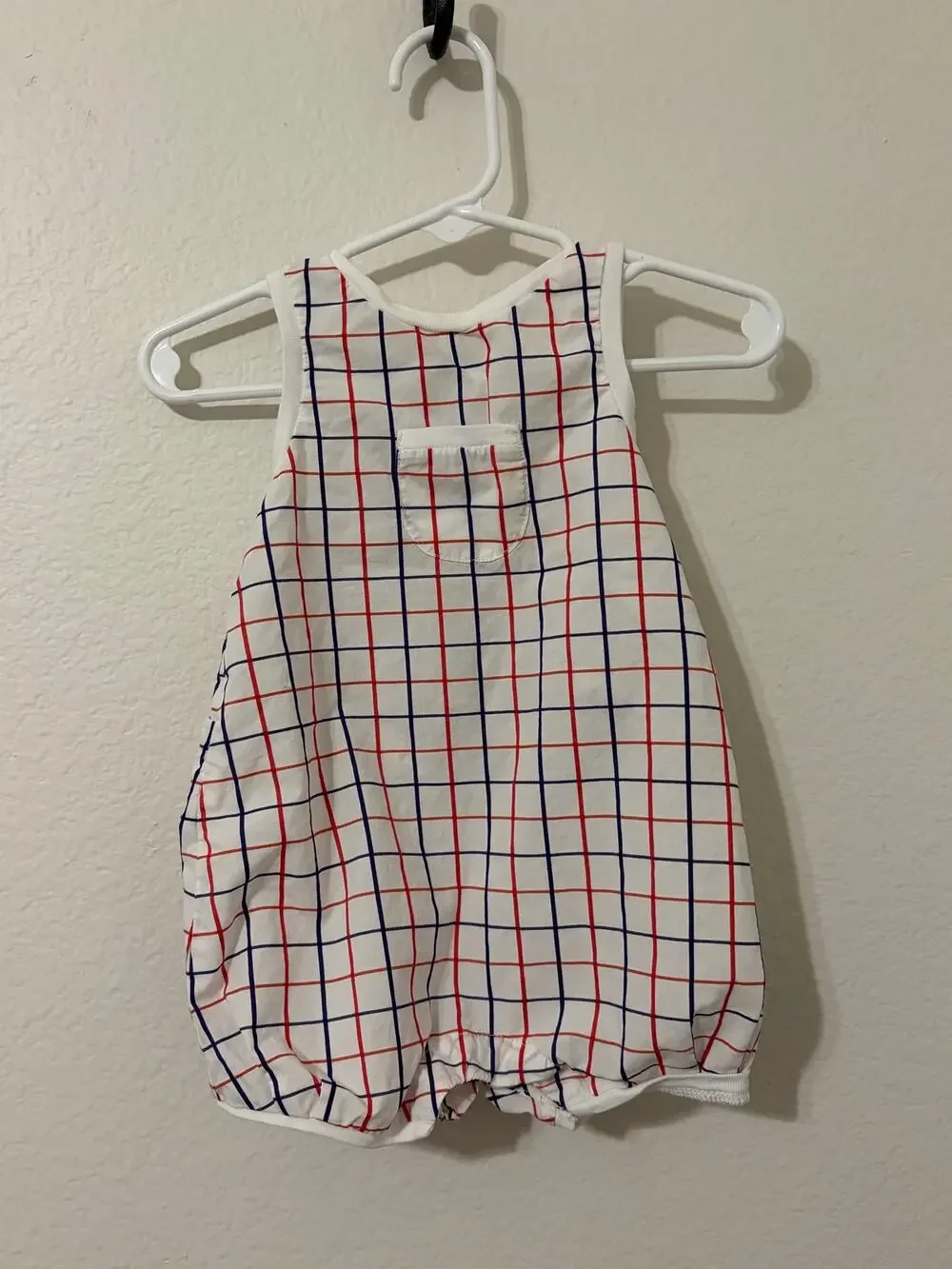 Jacadi Paris Size 6 Months Romper Cotton One Piece Nautical Sailor Lightweight